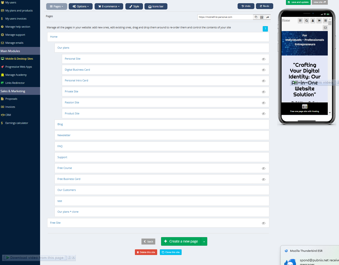 User Interface - Page structure on mature site